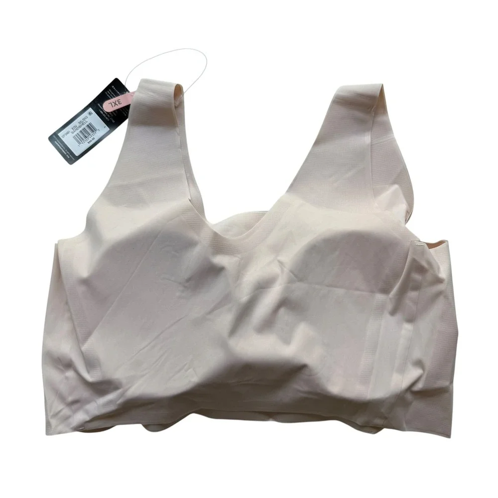 NWT Bali Comfort Revolution EasyLite Shaping Wireless Bra Sandshell Nude 3XL